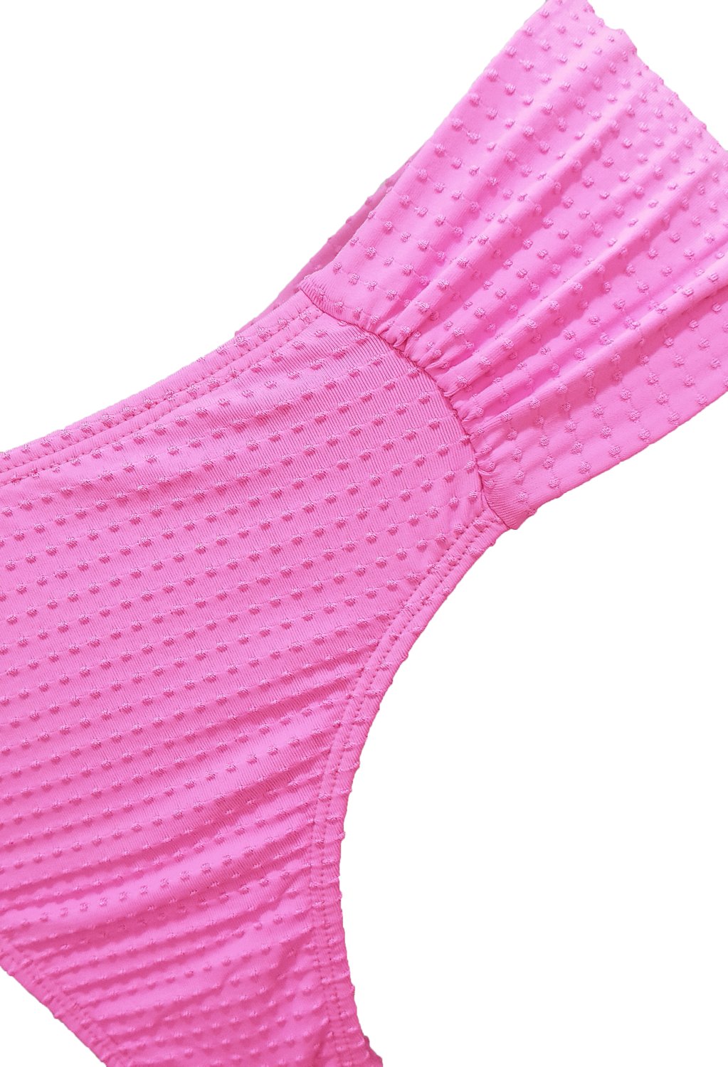 Calcinha De Biqu Ni Fio M Dia Texturizada Rosa Neon Ilha Bikini