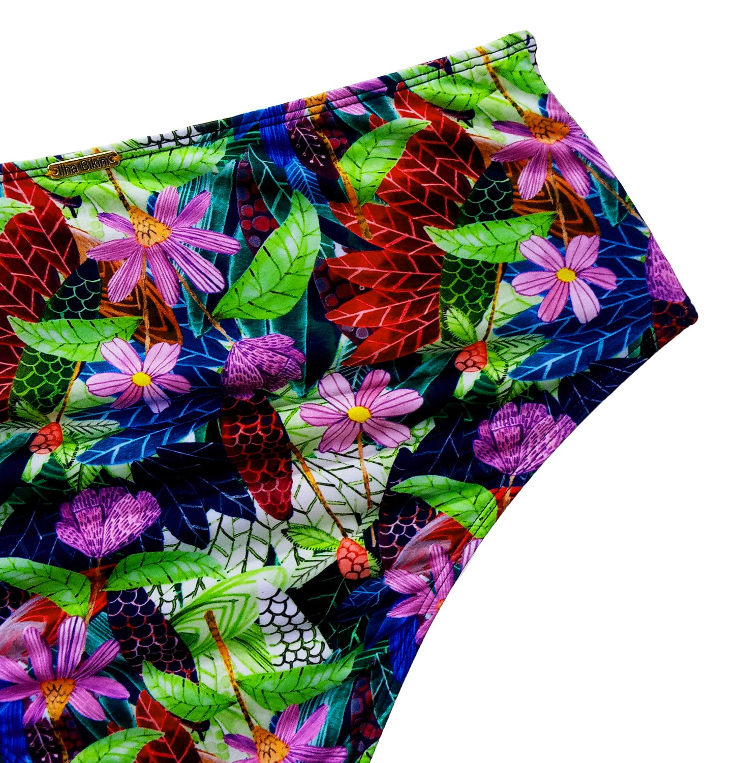 Hot Pants Com Recorte Franzido Floral
