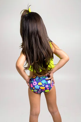 Conjunto Infantil Babados Roxo Floral