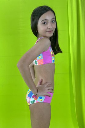 Conjunto Infantil Recortes Xadrez Jardim