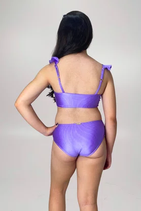 Conjunto Juvenil Babado Lilás Canelado