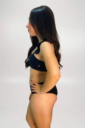 Conjunto Juvenil Babado Preto Canelado