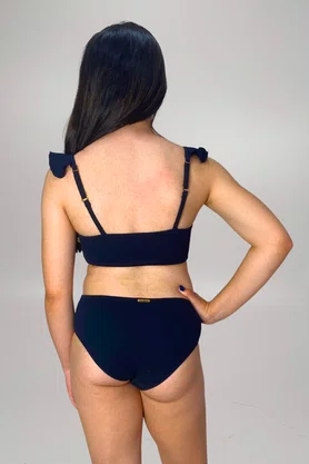 Conjunto Juvenil Babado Preto Textura