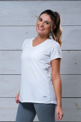 Blusa IB SPORT Decote V Branca
