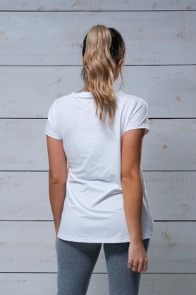 Blusa IB SPORT Decote V Branca