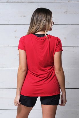Blusa IB SPORT Decote V Vermelha