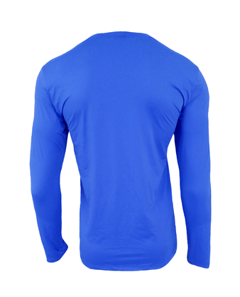 Blusa Masculina Manga Longa Azul Royal