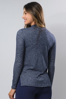 Blusa Melange Mescla Azul Marinho
