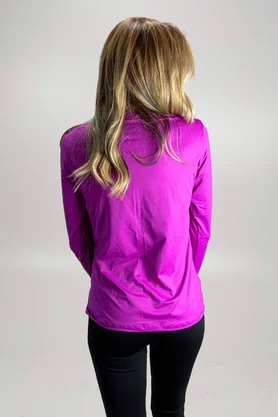 Blusa Penélope Manga Longa Magenta com Proteção UV | IB SPORT