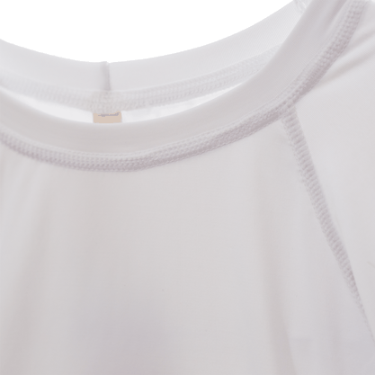 Blusa Com Proteção UV Manga Raglan Branca