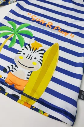 Blusa Infantil Com Proteção UV Marinho Zebras