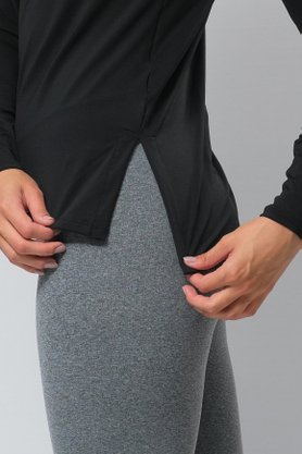 Blusa Térmica Com Fenda Lateral Preta
