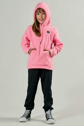Blusão Soft Infantil Praxis Rosa Neon