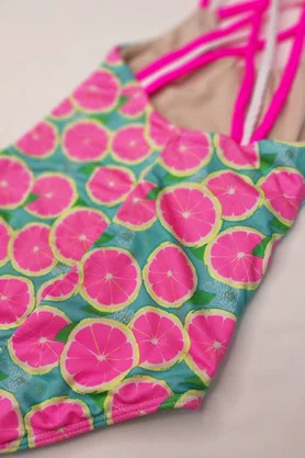 Body Infantil Alças Coloridas Laranjas Neon