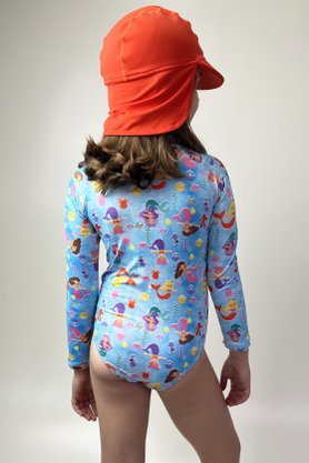 Body Infantil Sereias Azul