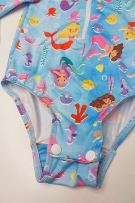 Body Infantil Sereias Azul