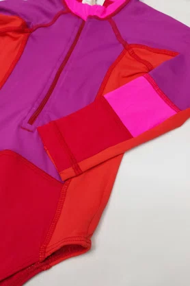 Body Infantil Manga Longa Magenta