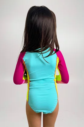Body Infantil Manga Longa Rosa