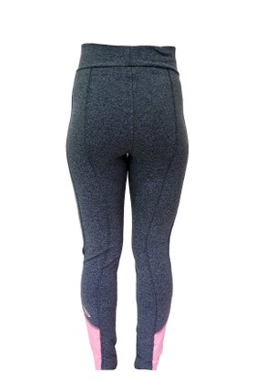 Calça Legging Mescla Com Recorte Rosa Neon