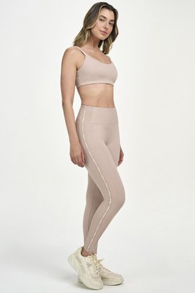 Legging Elástico Personalizado Alto Giro Areia