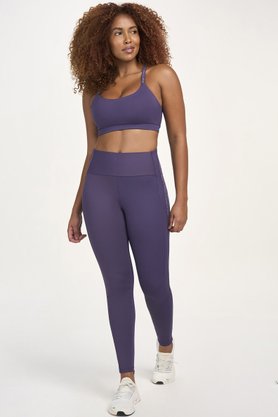 Legging Elástico Personalizado Alto Giro Berinjela