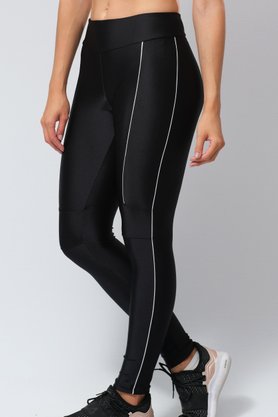 Legging Trilobal Com Friso Preto Metalizado IB SPORT