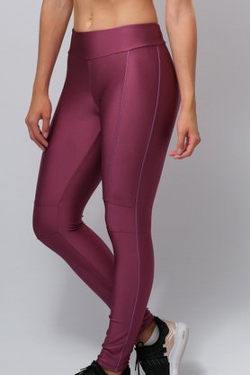 Legging Trilobal Com Friso Marsala Metalizado IB SPORT
