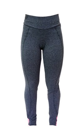 Calça Legging Mescla Com Recorte Rosa Neon