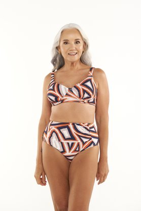 Hot Pants Amores Geométrico Laranja