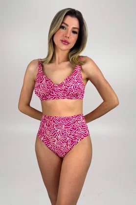 Hot Pants Amores Abstrato Pink