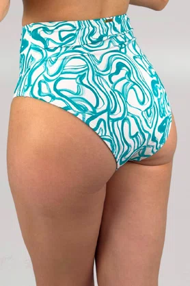 Hot Pants Amores Abstrato Turquesa
