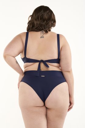Calcinha Armação Plus Size Azul Marinho