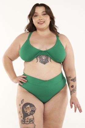 Calcinha Armação Plus Size Verde Bandeira
