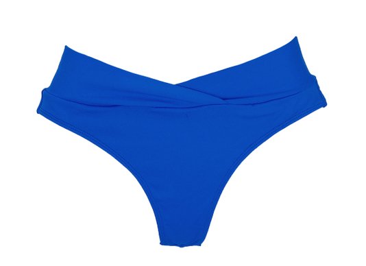 Calcinha De Biquíni Barra em V Semi Fio Azul Royal