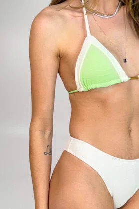 Calcinha De Biquíni Camboriú Off White Textura