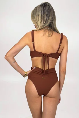 Calcinha Biquíni Cancún Choco Textura
