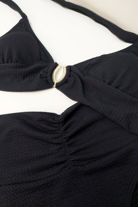 Calcinha Biquíni Cancún Preto Textura