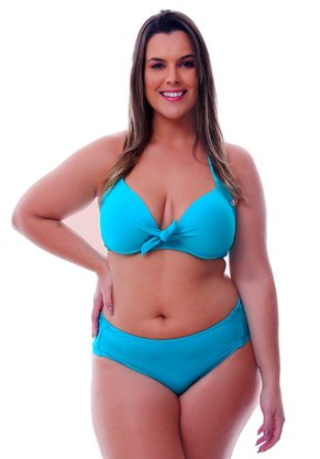 Calcinha De Biquíni Praia Brava Azul Turquesa
