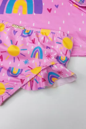 Calcinha De Biquíni Infantil Com Babadinho Arco Íris