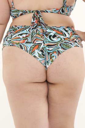 Calcinha Ilha do Mel Plus Size Paisley Verde