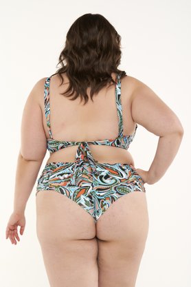 Calcinha Ilha do Mel Plus Size Paisley Verde
