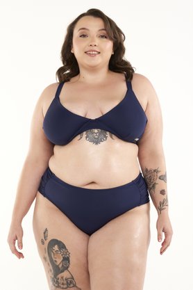 Calcinha Ilha do Mel Plus Size Azul Marinho