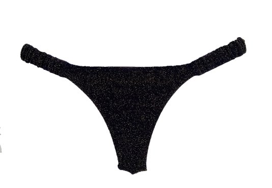 Calcinha De Biquíni Praia Mole Lurex Preto