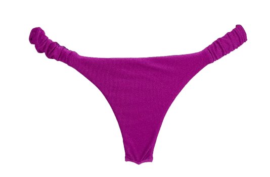 Calcinha De Biquíni Praia Mole Magenta Atoalhado