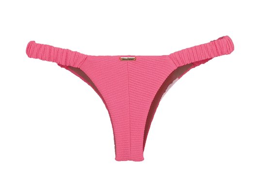 Calcinha De Biquíni Praia Mole Textura Rosa