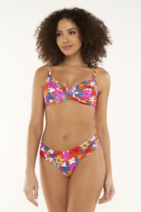 Calcinha De Biquíni Noronha Laranja Floral