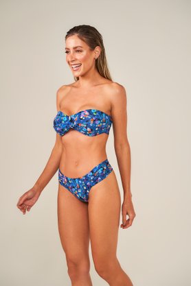 Calcinha De Biquíni Noronha Pontinhos Azul