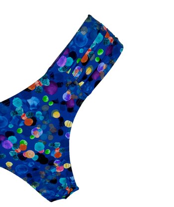 Calcinha De Biquíni Noronha Pontinhos Azul
