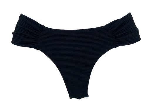Calcinha De Biquíni Noronha Preto Texturizado