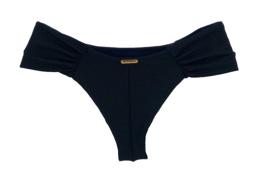 Calcinha De Biquíni Noronha Preto Texturizado